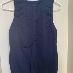 Athlete Navy Blue Back Tie Tank Top!